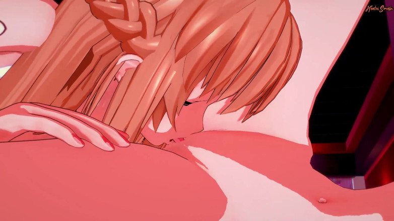 Hentai Smash: Asuna o fute cu degetele pe Yui înainte de a-și mânca...
