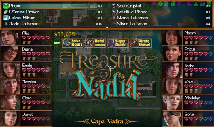 Porny Games: Treasure of Nadia - Fucking in the Stepmama's Bed (3/4)