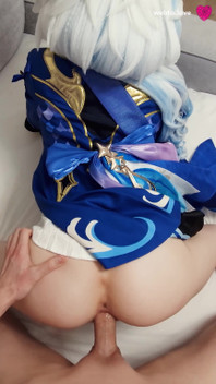 The Kinky Furina From Genshin Impact Prefers Aether's Nutritious Cum, Which Is Supposed to End up in Her Shaved Pussy