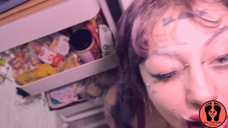 All You Can Fetish: Thick Facial Cumshot Goth Chubby Girl
