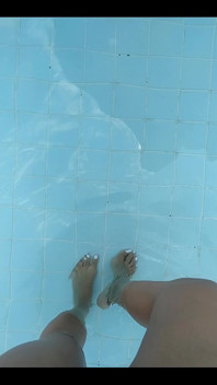 White Nails + Pool = Video for You Lol