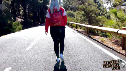 Sydneys porn life: 饥渴，特内里费岛火山泰德的金发荡妇！