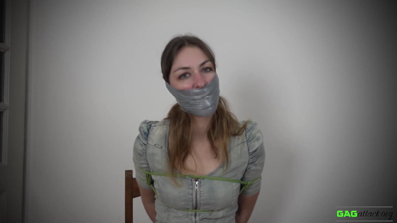 Gag Attack: Pearl - PVC tape gagged