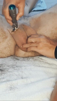Shaving, Handjob and Ballbusting Me