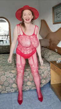 Hot MILF Bouncing Huge Tits in Bodystockings