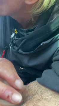 Unfaithful Blowjob in the Car - How Well My Co-worker Sucks Cock