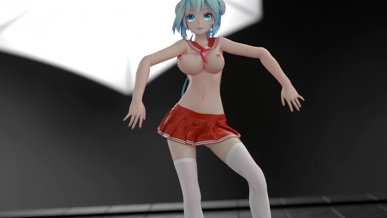 MikuMotion: [mmd] 初音chocolate Cream 情趣jk超短裙白丝红底高跟