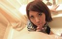 Pure Japanese adult video ( JAV): Brunette Japanese blows a big cock in the bathtub POV