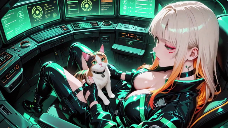 Tay Swift X: Neon Rain Night! Blonde Agent in Wet Leather Crouching Low,...