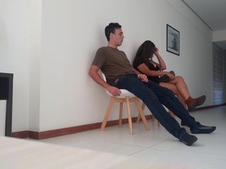 Horny Latinas Studio: I take out my cock in the waiting room and...