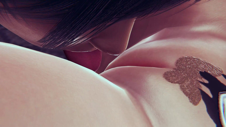 Joas22222: 绿眼睛的热辣精灵动漫女孩 - 激烈的湿润阴户舔舐和第一人称视角手淫，站立舔阴户大声呻吟