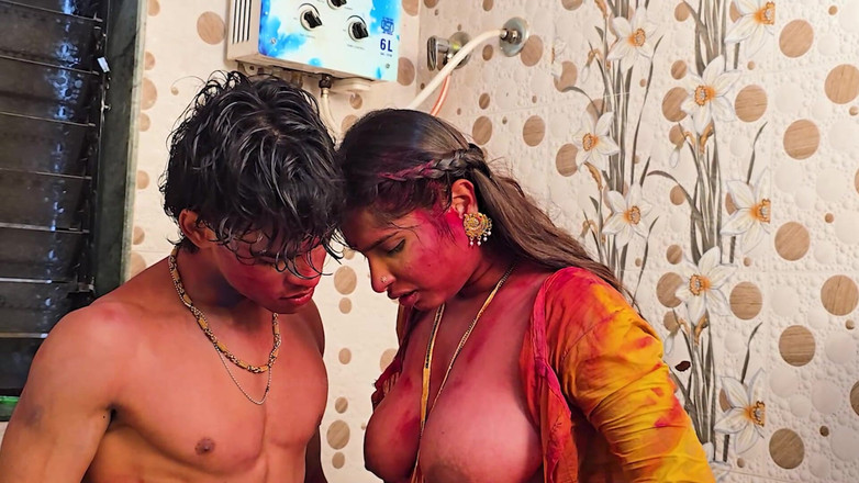 Kamasutra61: Heißes indisches desi-paar holi, spezielle romantik
