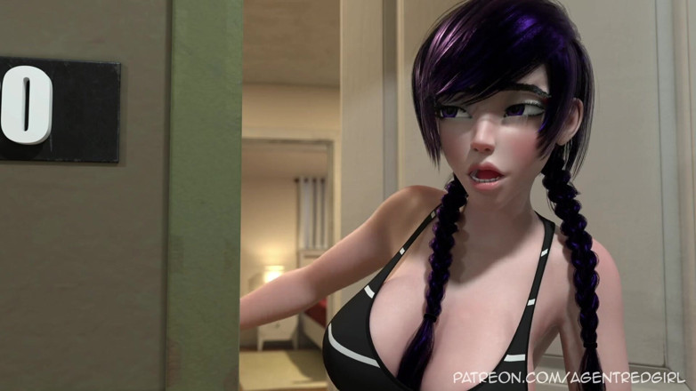Agent Red Girl: Buck love - futanari on female!