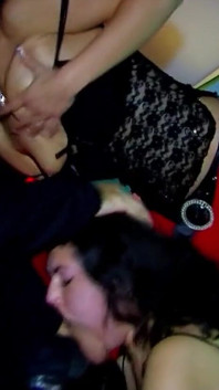 Threesome party anal fuck with big cock and heavy cumshot