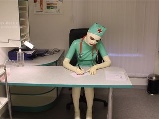 Latex-Desire: Nurse Nelli Fucks Herself at Work