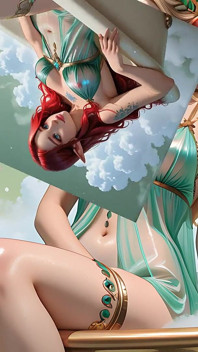 Tayangan slaid wanita Elf muda Lustrender - Seni fantasi pancutan mitik