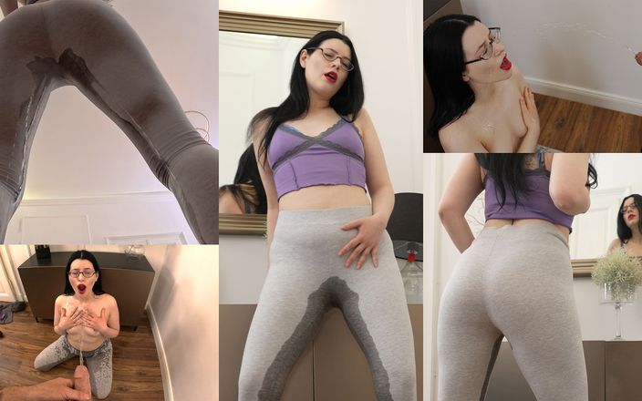 AproductionA: Leggings apasionadamente mojados y disfrutando de la lluvia dorada