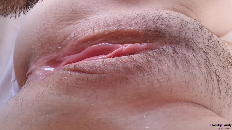 CloseUpCandy: Extreme Close up Clitoris! Eating Squirting Unshaved Wet Pussy