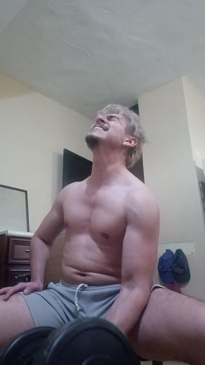 Tabasco Jake: Handsome Stud Flexing and Working Out Naked