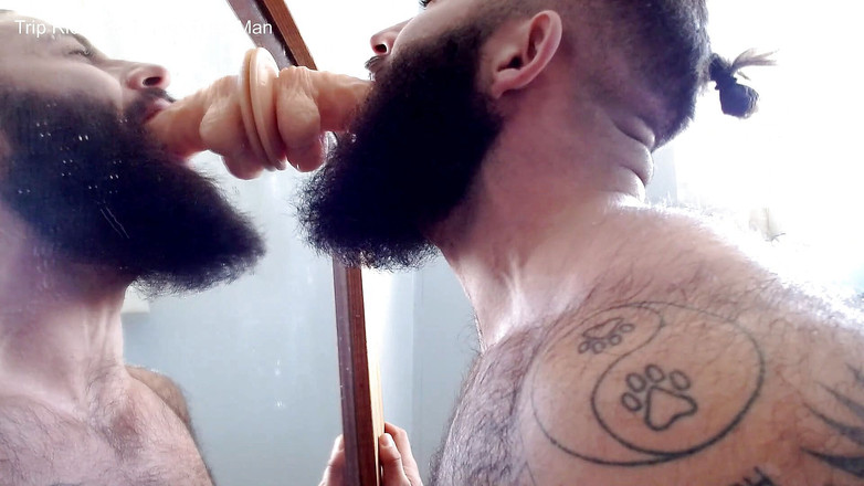 TripleXTransMan: Hluboké kouření a dávení, šukání ftm díry v zrcadle