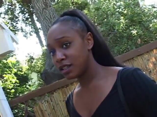 Best Butts: Huge cock hardly fits in young ebony babe's mouth and...