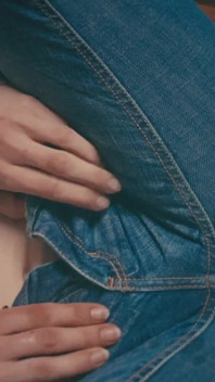 Messy Squirting on Hollister Jeans. Wet Crotch