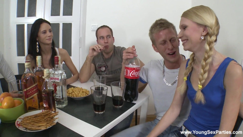 Young Sex Parties: Teens Fucking Three-on-two