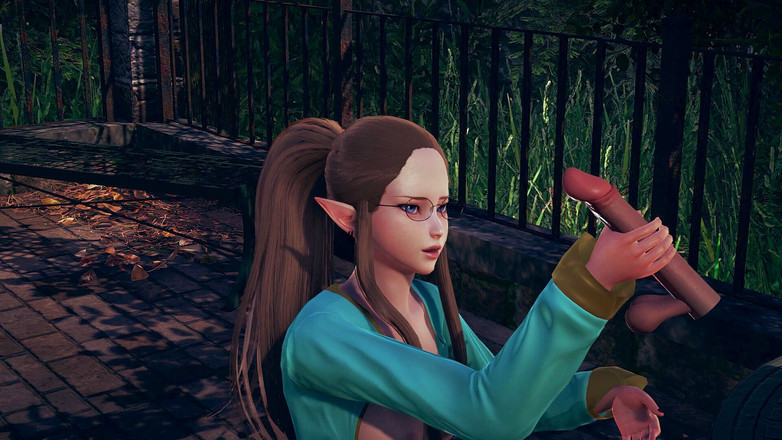 Waifu club 3D: Požádal elfku, aby si vyhoněla velkého ptáka