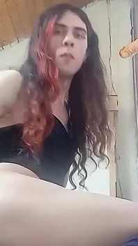 Sissy Dildo Spitroast and Cum