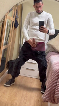 Hot Stepdaddy Showing off Big Cock