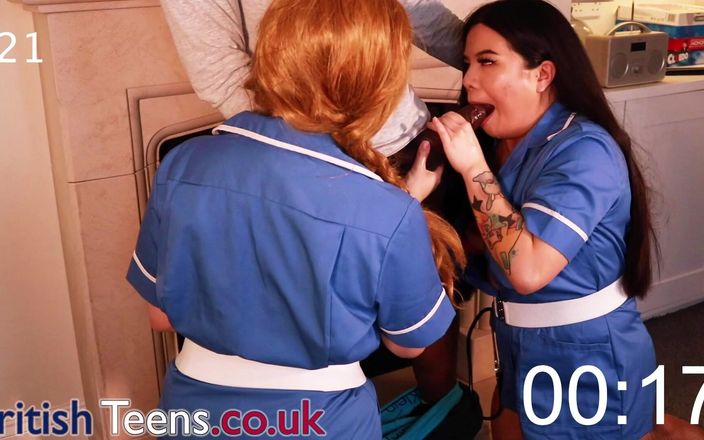British Teens: Ejaculação compilaiton - enfermeiras britânicas fazem o melhor