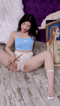 My18teens - so Sexy Girl Fucks Her Pussy with a Fingers