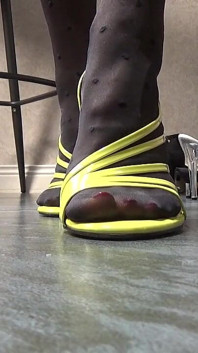 Trying on Sandals on Fetish Feet