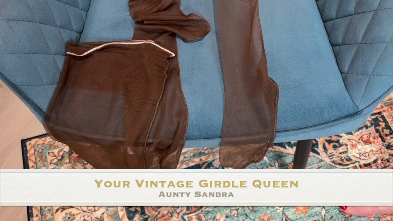 Aunty Sandra vintage girdle queen: Vgq29 teyze Sandra ve rago kuşağı