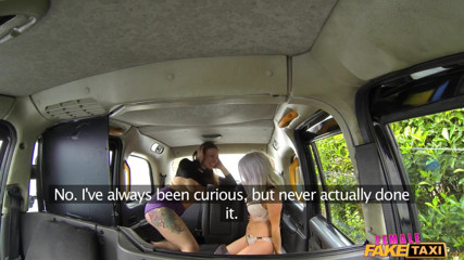 Female Fake Taxi: Female Fake Taxi - Busty Blonde Lu Elissa Licks Her First...