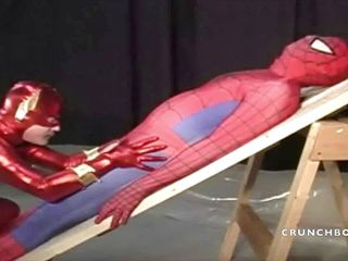 Crunch Boy: fetish sex with super hero clothes