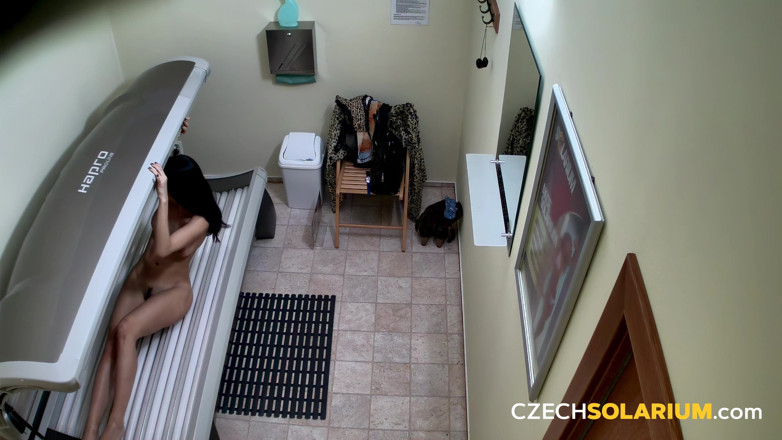 Czech Solarium: Czech Solarium 52: Model Strips Down for a Sexy Camera Show...