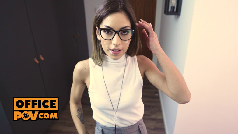 OfficePOV: Cum Eating Office Blowjob Slut Frederica Fierce