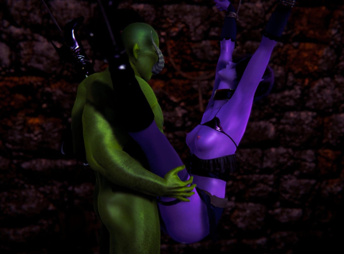 Waifu club 3D: Bound elf gets fucked by a big cock