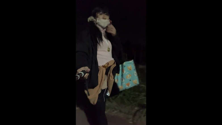 megu2002: 自主トレーニング　no21　夜間の露出散歩と野良おしっこ