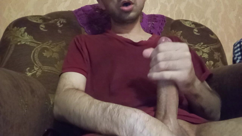 Alex Metallov: Horny Straight Man Jerking Big Cock. Solo Male Masturbation
