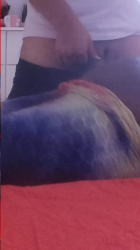 My Step Mother Asks Me for a Massage on Her Big Ass and I Can’t Resist, Spilling All My Semen Over Her Big Black Ass.