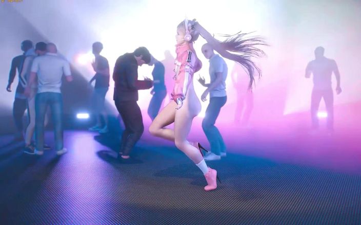 Why fuck so hard: 3d rubia asiática stripper desnuda su cuerpo flaco fue follado...