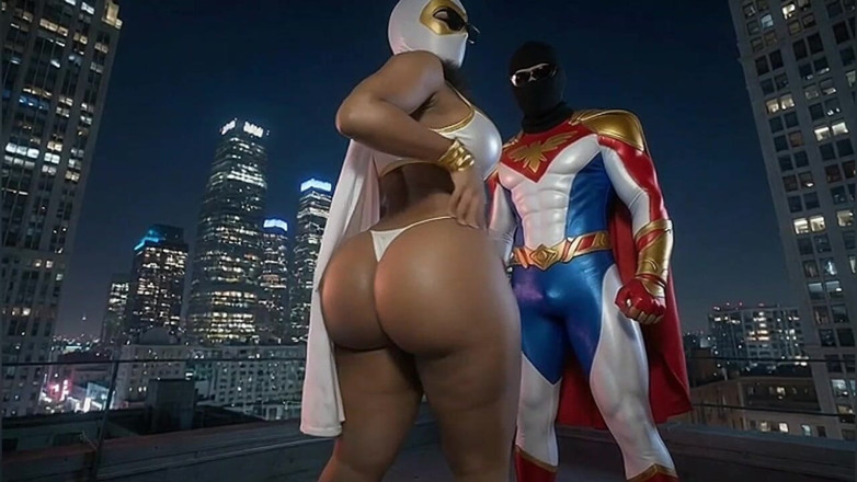 Animate golden: Kecil molek Superheroine menunjukkan dan twerking pantat besarnya