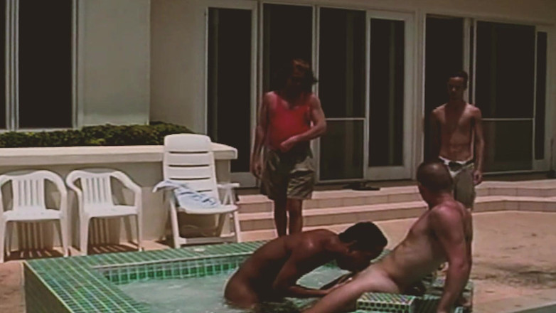 SEXUAL SIN GAY: Gay island scena-4_gay trio anale in piscina con un amico...