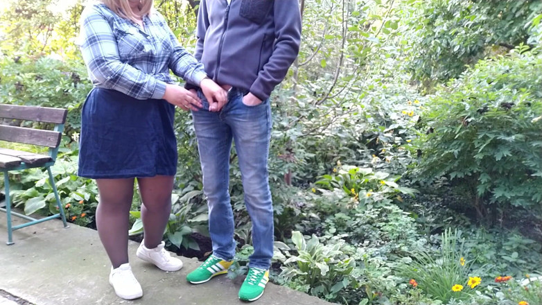 OurFetishLife: Hot golden shower from a big cock outdoors
