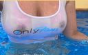 Wifey Does: Wet shirt in the pool. Amazing wet shirt video