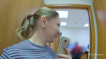 MILF Oxana: Flashing no panties in office in the midst of a...