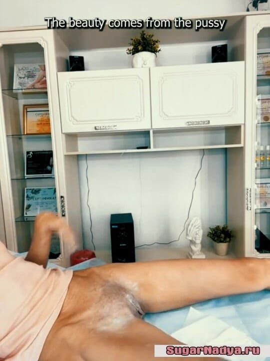 SugarNadya: Deep area depilation for a very succulent skinny bitch
