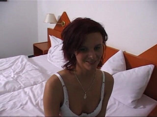 Lucky Wankerz: Redhead fingering her hole for the camera